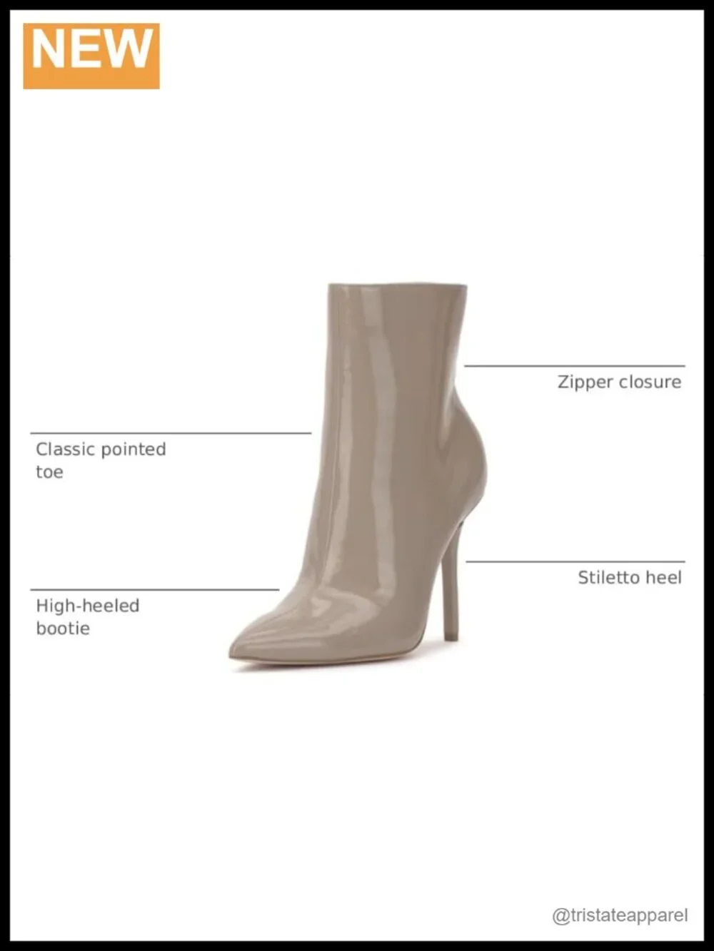 Jessica Simpson Women's Ankle Bootie - Faux Leather Stiletto Heel Pointed Toe